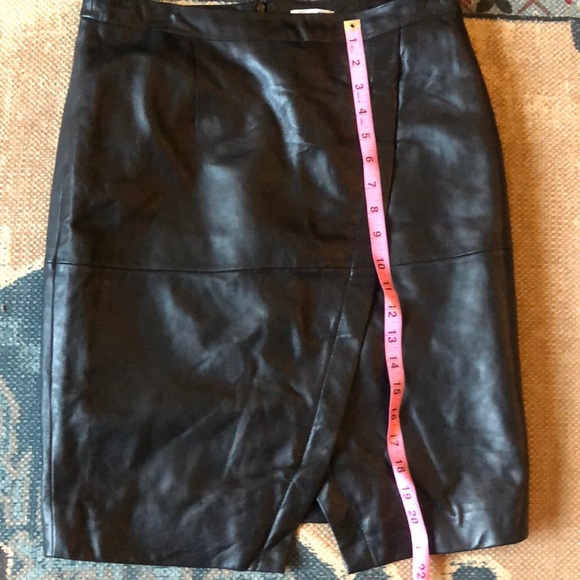Nordstrom Halogen Asymmetrical Wrap Leather Skirt - Picture 6 of 6